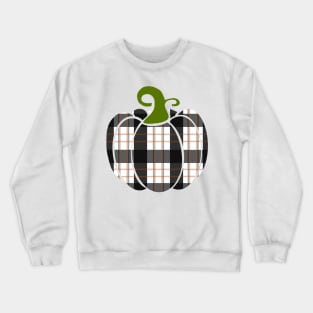 Halloween Plaid Pumpkin Crewneck Sweatshirt